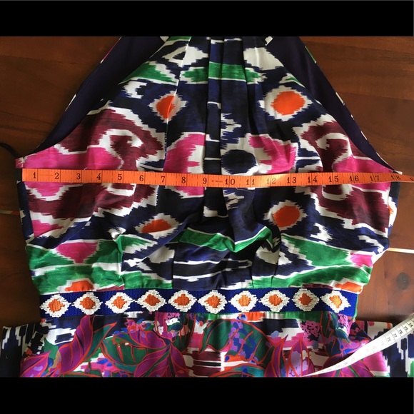 NWT Saloni silk cocktail dress M 10 - Picture 10 of 16